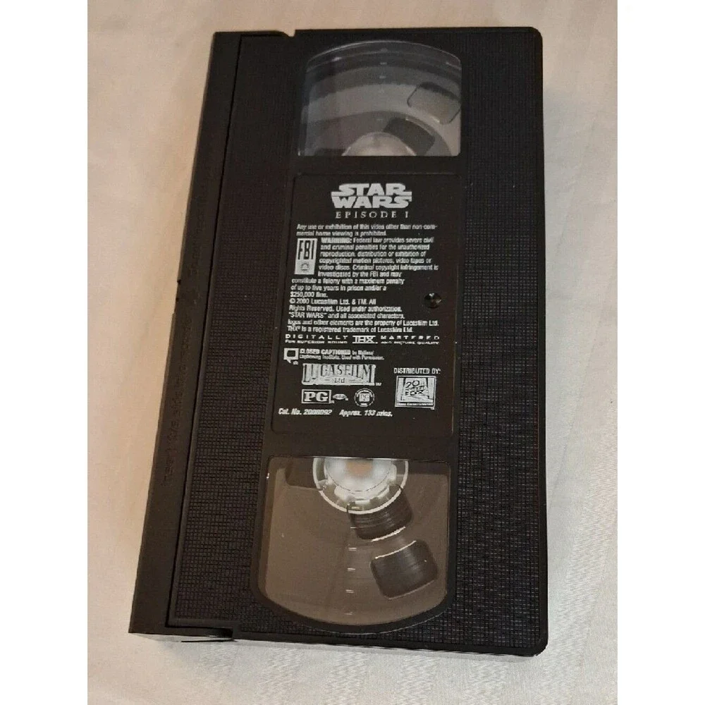 Star Wars: The Phantom Menace VHS Box - Black with Red/Gold Artwork